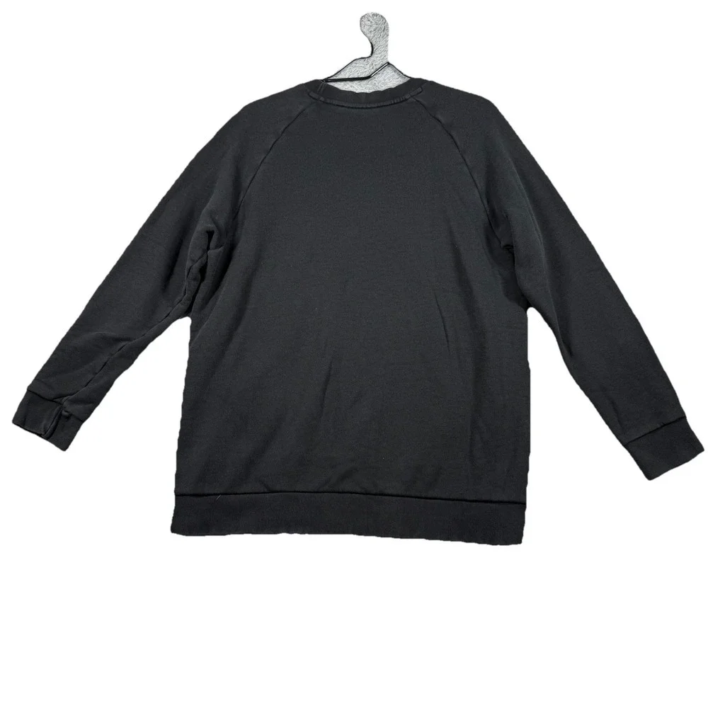 Adidas Sweatshirt Mens Medium Black Pullover Crew Neck‎ Long Sleeve